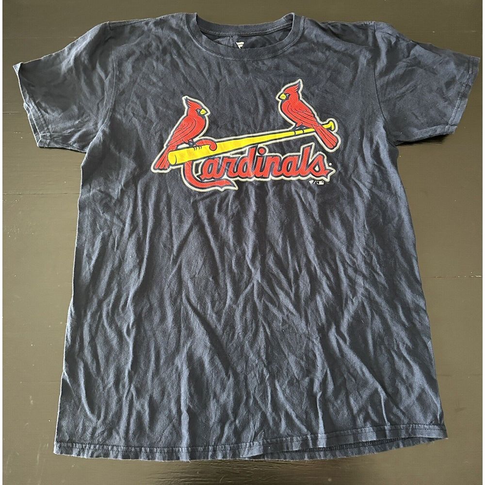 St. Louis Cardinals Jersey Style T-shirt Adult Large Blue MLB Shirt L